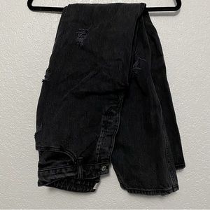 Like New- Abercrombie curve love high rise dad Jean 27r Black Wash